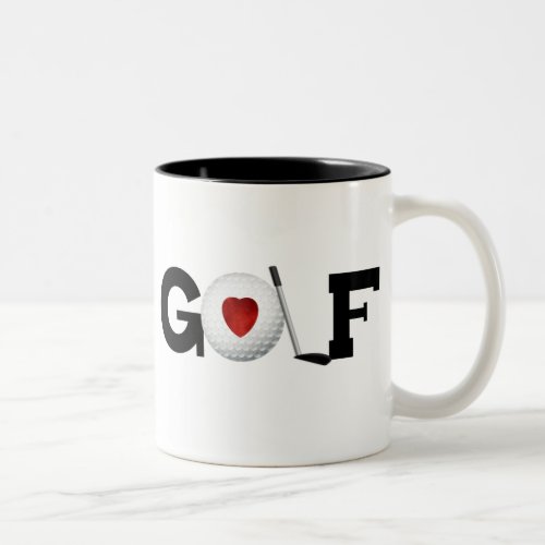 Golf with Golf Ball Two_Tone Coffee Mug