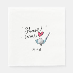 Golf with heart Share some Love Napkins