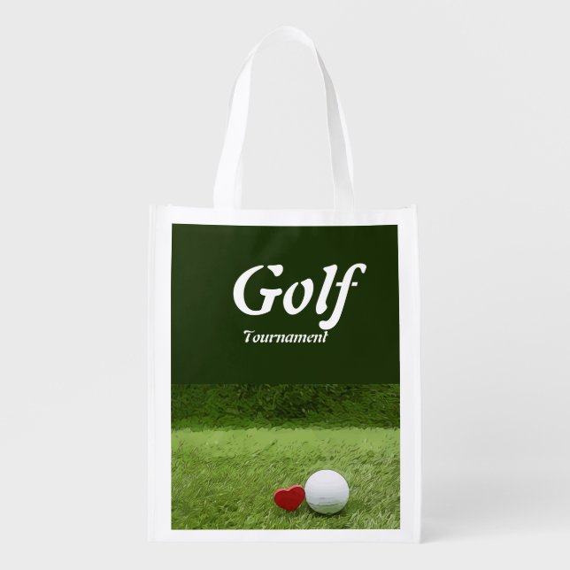 Golf with love Golf tournament Grocery Bag (Front)