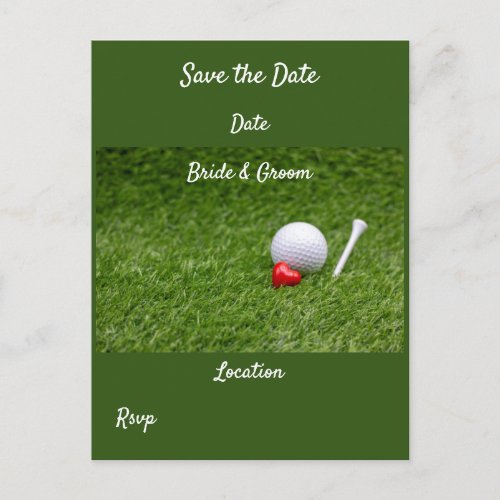 Golf with love postcard