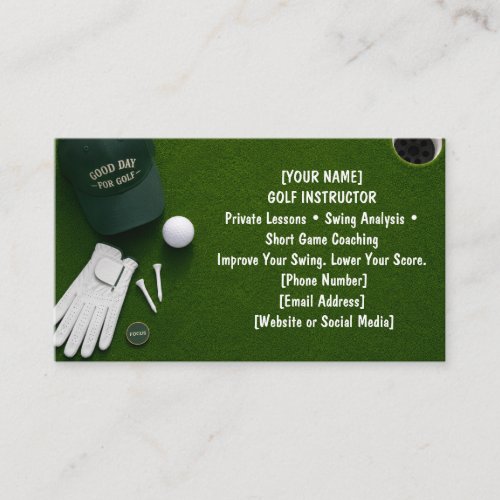 Golf with Name for golfer  Business Card
