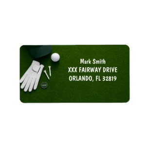 Golf with Name for golfer Label