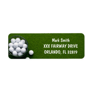 Golf with Name for golfer Label