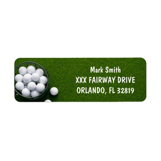 Golf with Name for golfer  Label (Front)