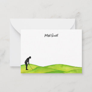 Golf with Name for golfer Note Card