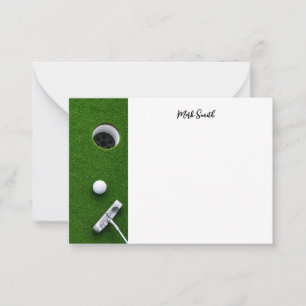 Golf with Name for golfer Note Card