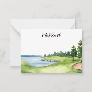 Golf with Name for golfer  Note Card