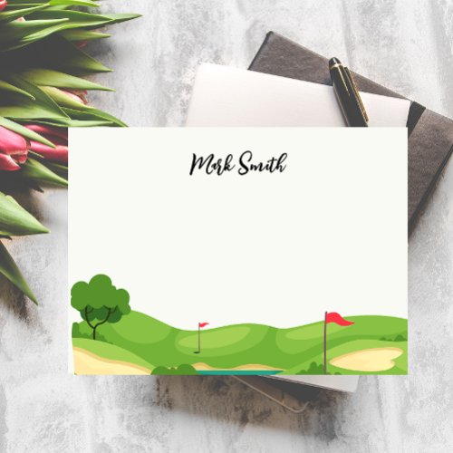 Golf with Name for golfer  Note Card