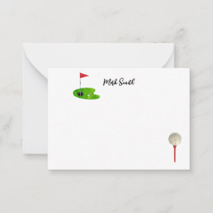 Golf with Name for golfer Note Card