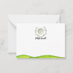 Golf with Name for golfer Note Card