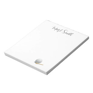Golf with Name for golfer with golf ball and tee Notepad