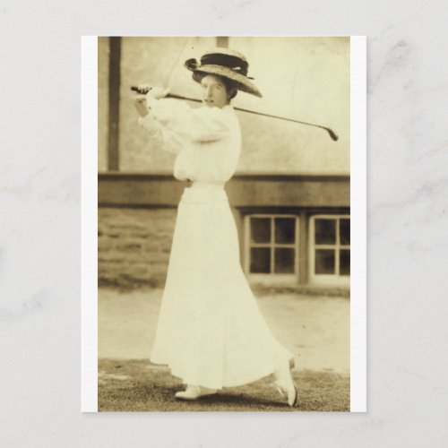 GOLF WITH STYLE _ 1908 Womens Golf Champion Postcard