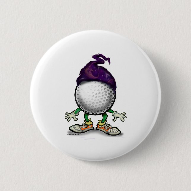 Golf Wizard Pinback Button (Front)