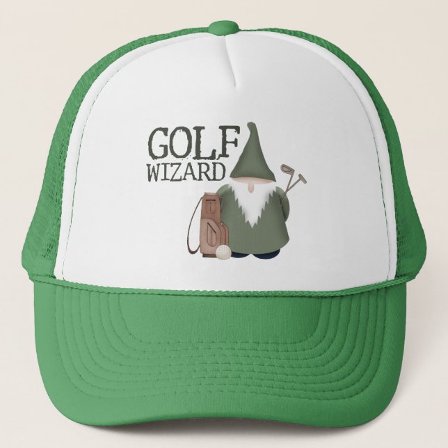 Golf  Wizard Trucker Hat (Front)