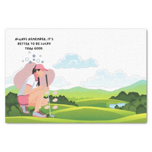 Golf woman golfer themed for golfer tissue paper 