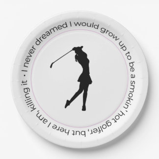 Golf woman Plate