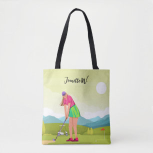 Golf Women golfer stylish weekend Tote Bag
