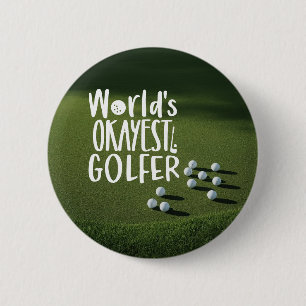 Golf world okays golfer funny saying button