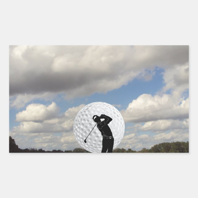 Golf World Rectangular Sticker (Front)