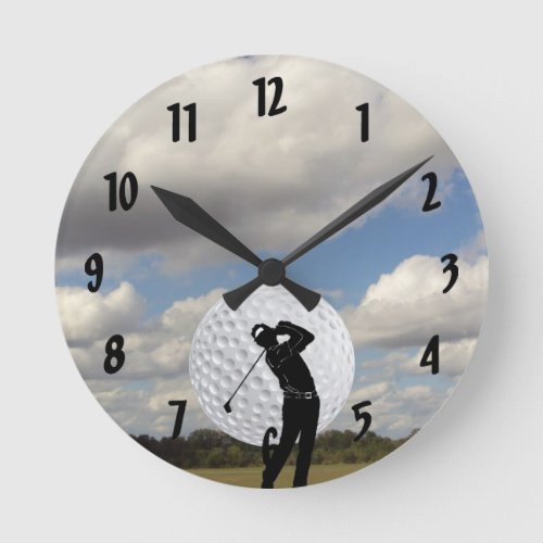 Golf World Round Clock