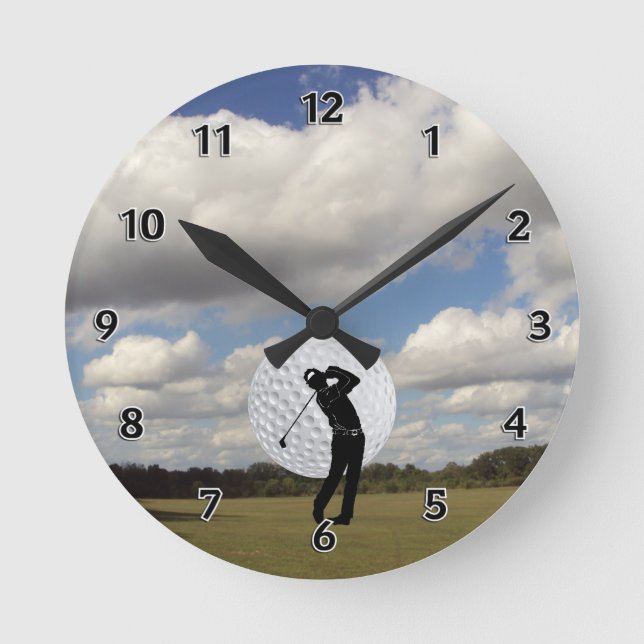 Golf World Round Clock (Front)