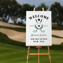 Golf Wreath Monogram Graduation Par-Tee Welcome