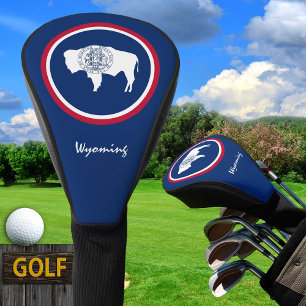 Golf Wyoming & Wyoming Flag / Golf Clubs Covers