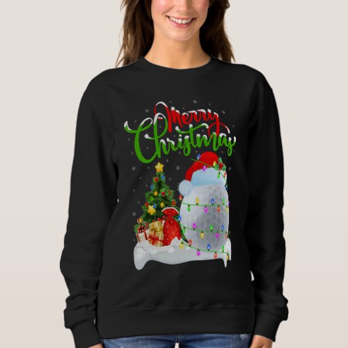 Golf   Xmas Decorations Santa Golf Christmas Sweatshirt