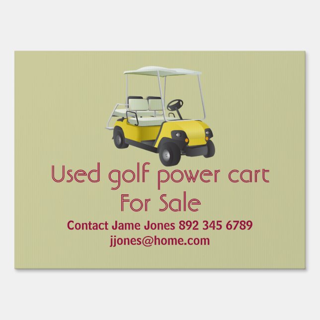 golf yard sign. sign (Front)
