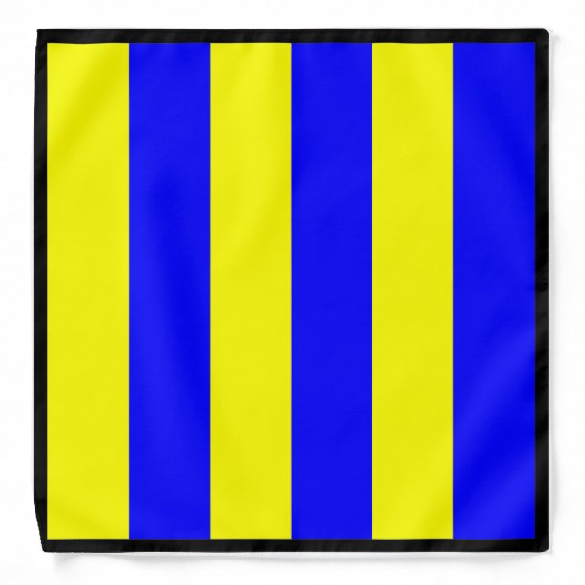 Golf Yellow Blue Bandana (Front)