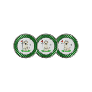 Golf Yellow Labrador Retriever Dog - Funny Golf Ball Marker