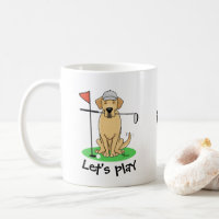 Golf Yellow Labrador Retriever (yel 3) Dog - Cute