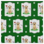 Golf Yellow Labrador Retriever (yel 3) Dog - Cute Fabric