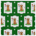 Golf Yellow Labrador Retriever (yel 5) Dog - Cute Fabric