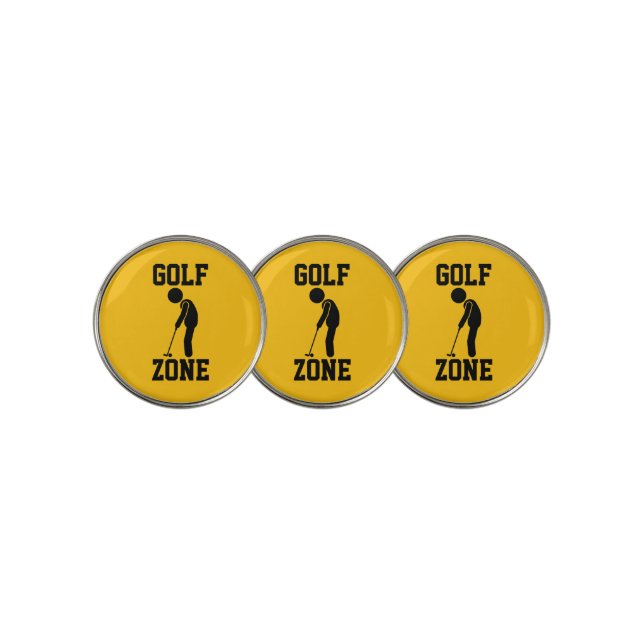 Golf Zone - Funny Golf Ball Marker (3 Up)