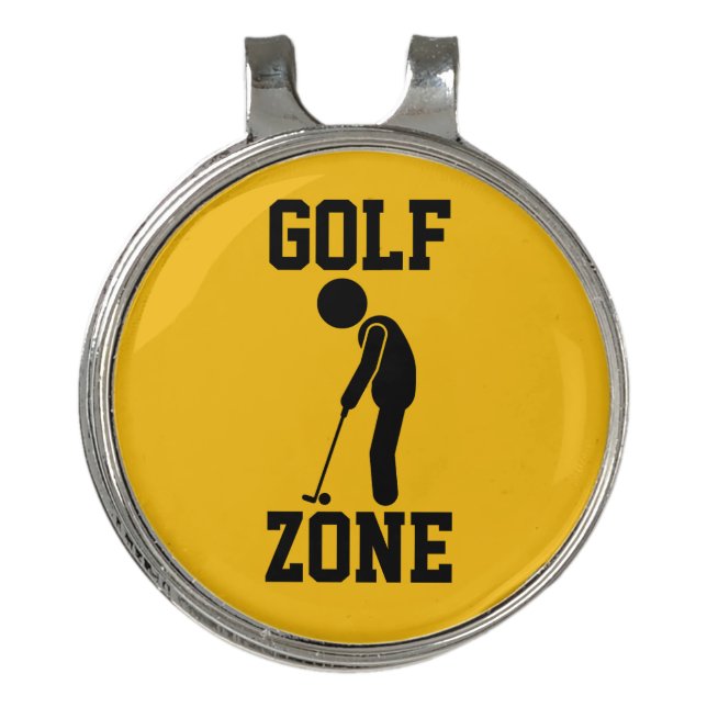 Golf Zone - Funny Golf Golf Hat Clip (Front)