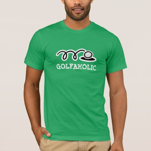 Golfaholic t_shirt