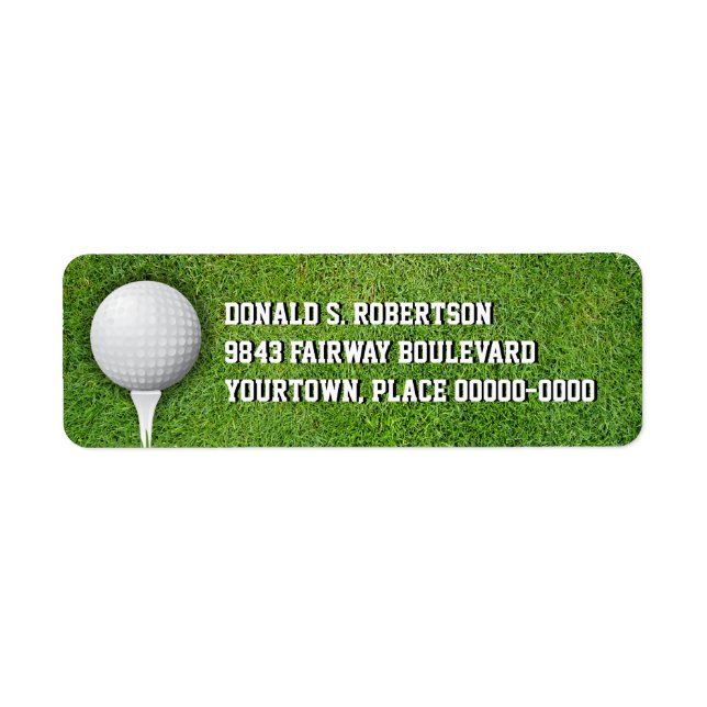 Golfball in the Grass Label (Front)