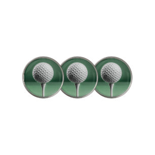 Golfball on Tee Golf Ball Marker
