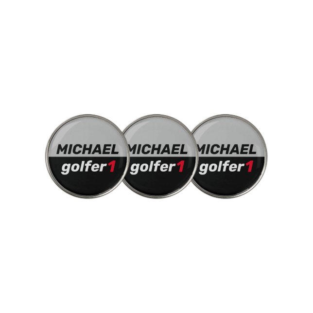 Golfer 1 Personalized Golfist Golf Ball Marker (3 Up)