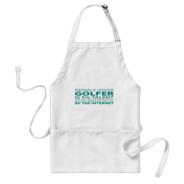 Golfer 3% Talent Adult Apron (Front)