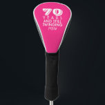 Golfer 70th Birthday or Any Age Custom Monogrammed Golf Head Cover<br><div class="desc">A fun,  unique gift for the golfer in your life.  Just add the golfer's age and monogram to create a custom Golf Head Cover. Perfect as a birthday gift,  coach's gift,  club championship or everyday use.  Easily change the background color.</div>