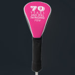 Golfer 70th Birthday or Any Age Custom Monogrammed Golf Head Cover<br><div class="desc">A fun,  unique gift for the golfer in your life.  Just add the golfer's age and monogram to create a custom Golf Head Cover. Perfect as a birthday gift,  coach's gift,  club championship or everyday use.  Easily change the background color.</div>