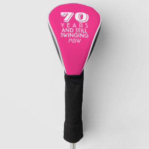 Golfer 70th Birthday or Any Age Custom Monogrammed Golf Head Cover