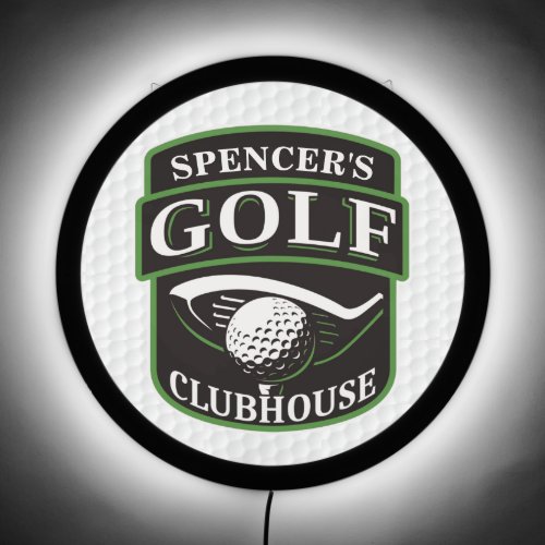 Golfer ADD NAME Player Golf Ball Club Clubhouse LED Sign