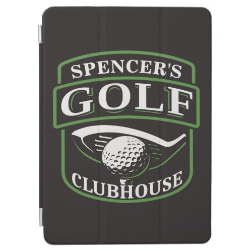 Golfer ADD NAME Pro Golf Player Club Clubhouse iPad Air Cover