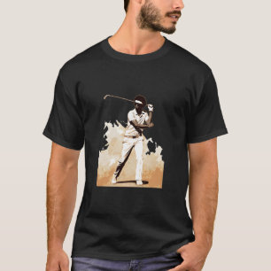 Golfer Afro Man Golf Player African American Golfi T-Shirt