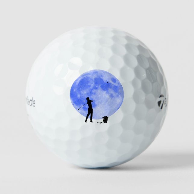 Golfer and a Blue Moon Inspirational Shoot for The Golf Balls (Front)