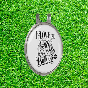 Golfer and Bulldog Lover Golf Hat Clip