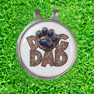 Golfer and Dad Dog Lover Golf Hat Clip